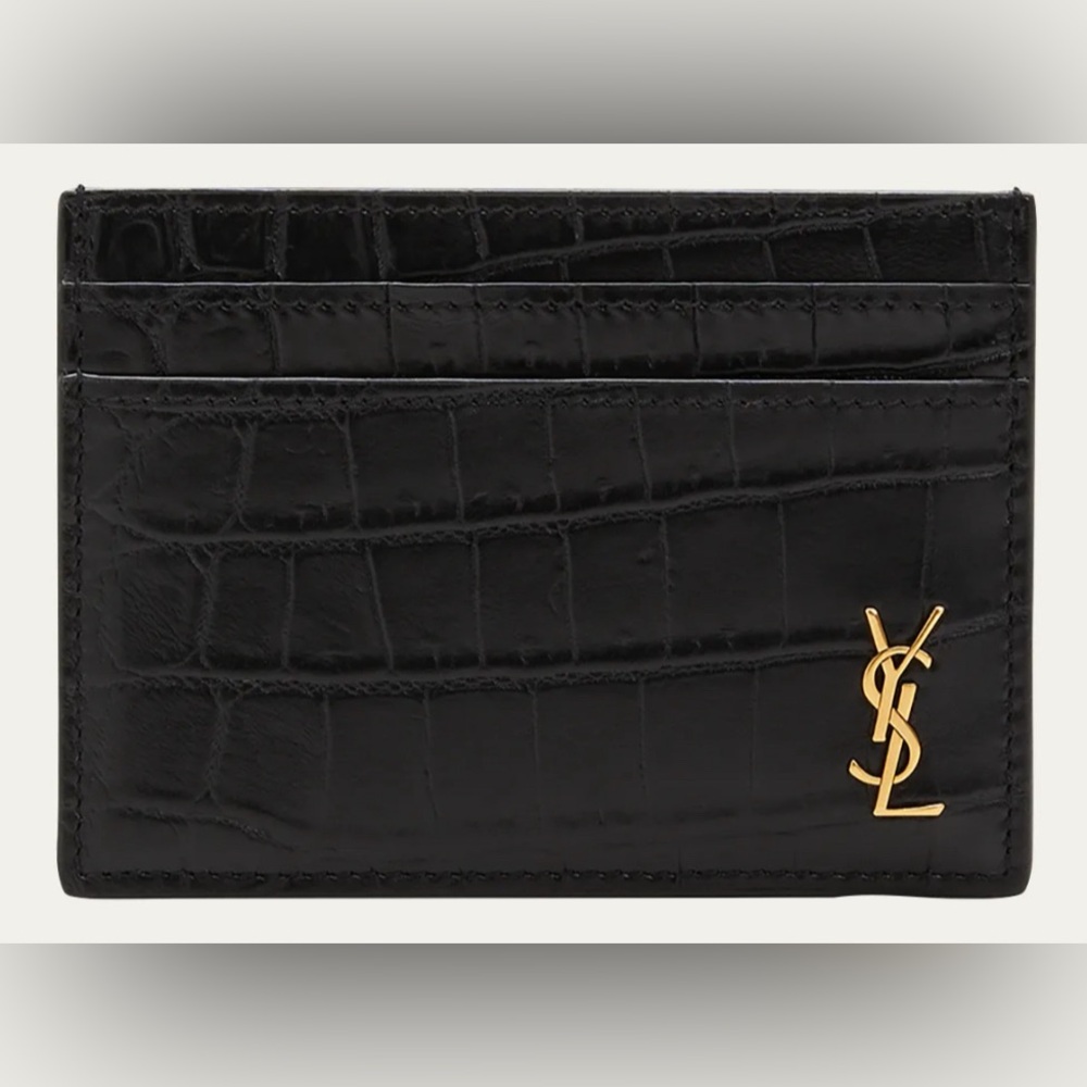 YSL Crocodile Card Holder